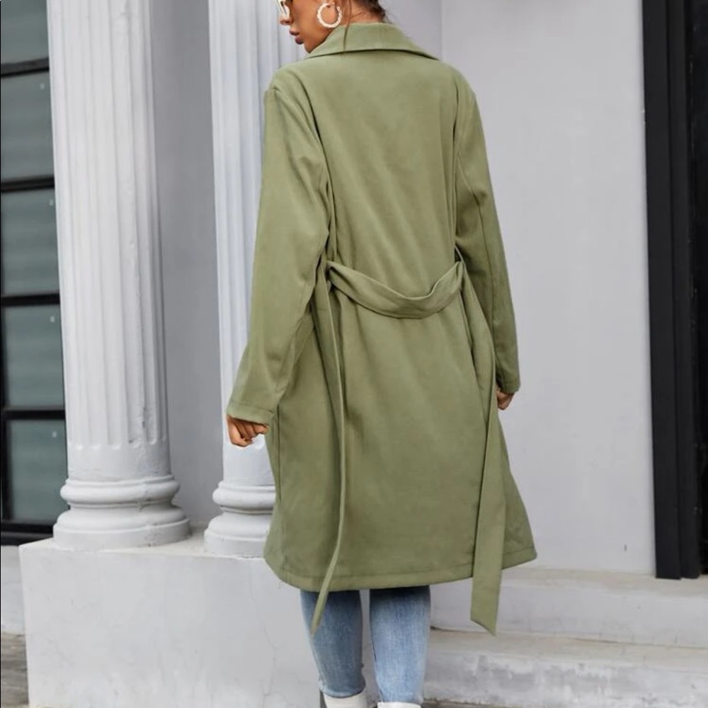 Army green trench coat - Picture 2 of 6